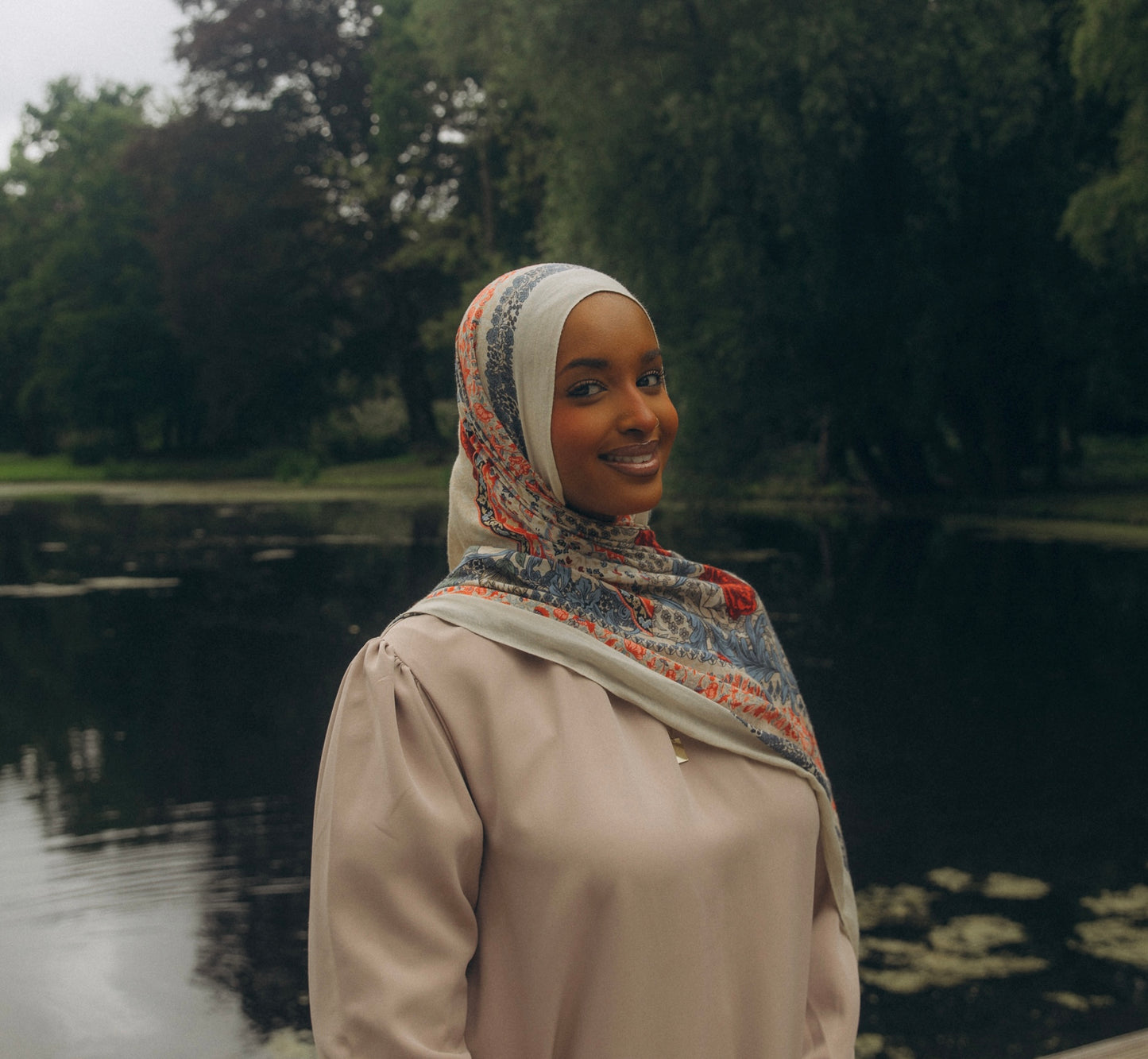Lightweight Modal Print Hijab – Soft, Breathable & Elegant Scarf