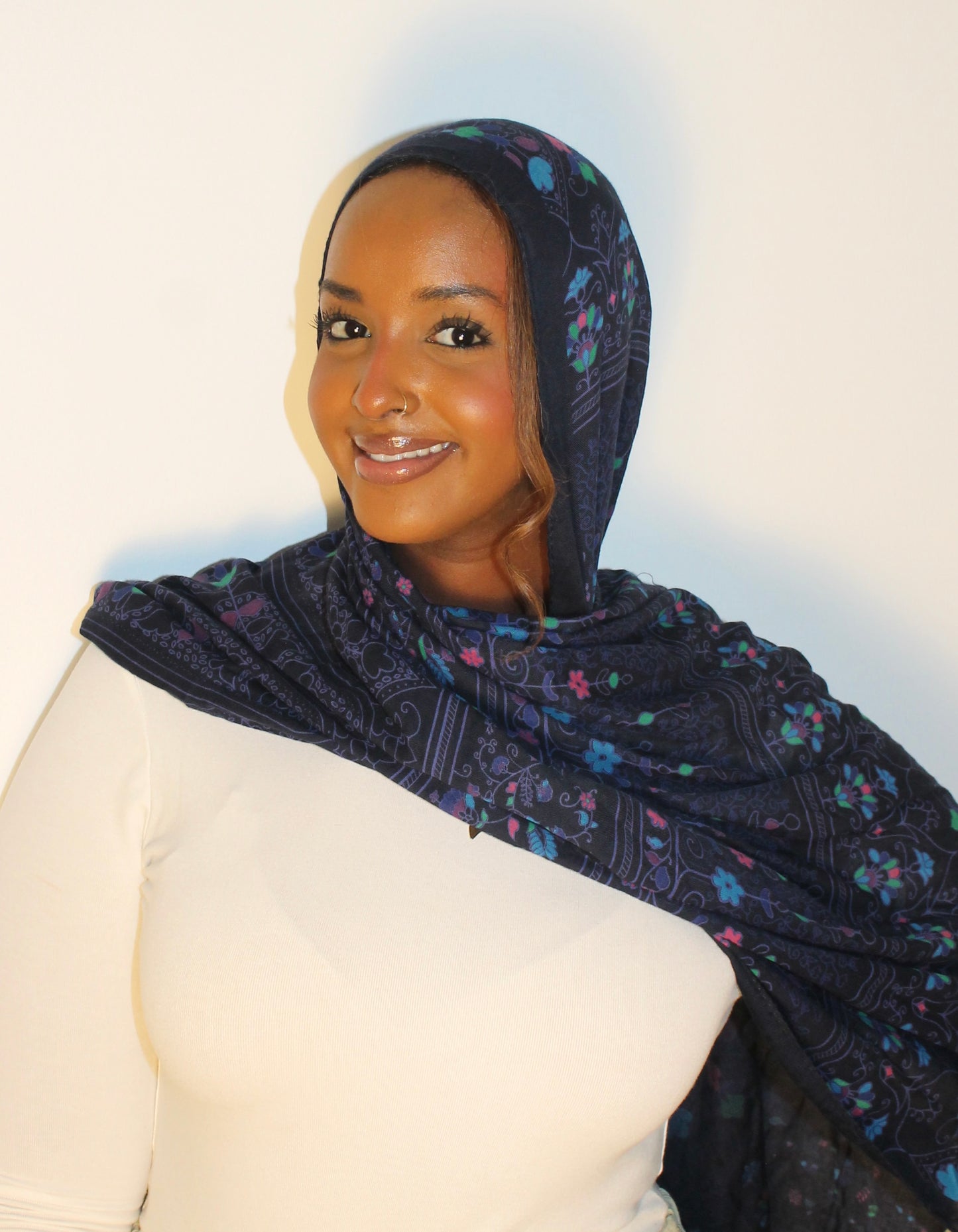 Lightweight Modal Print Hijab – Soft, Breathable & Elegant Scarf