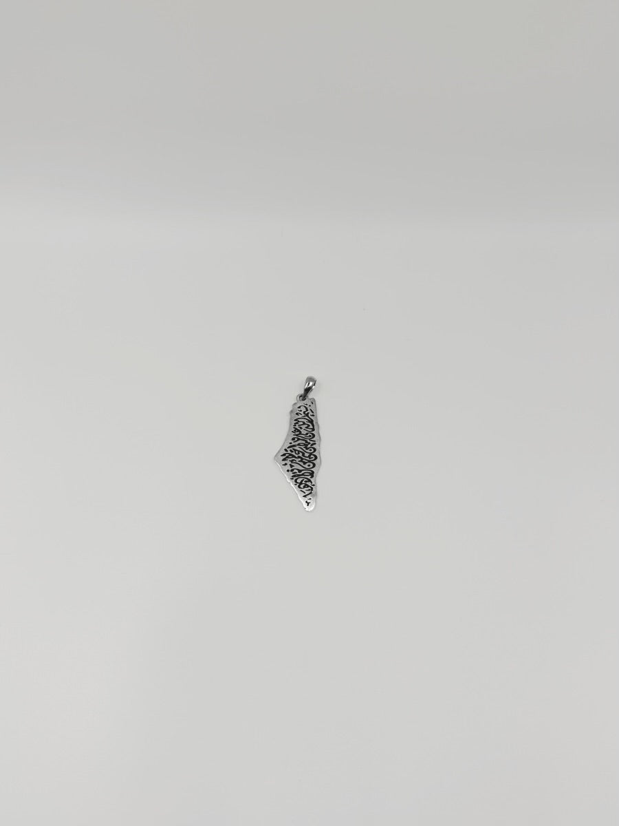 Sterling Silver Palestine Pendant – Handcrafted Cultural Jewelry Gift