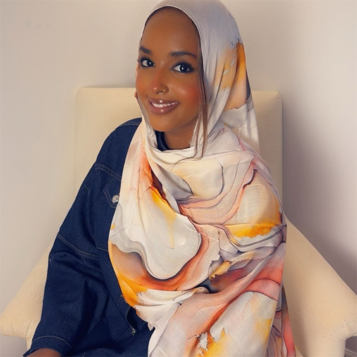 Modal Bamboo Print Hijab
