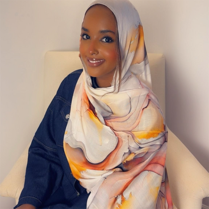Modal Bamboo Print Hijab