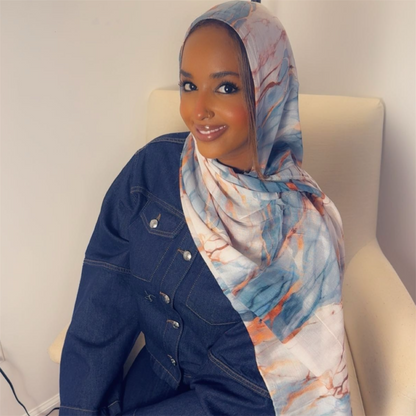 Modal Bamboo Print Hijab