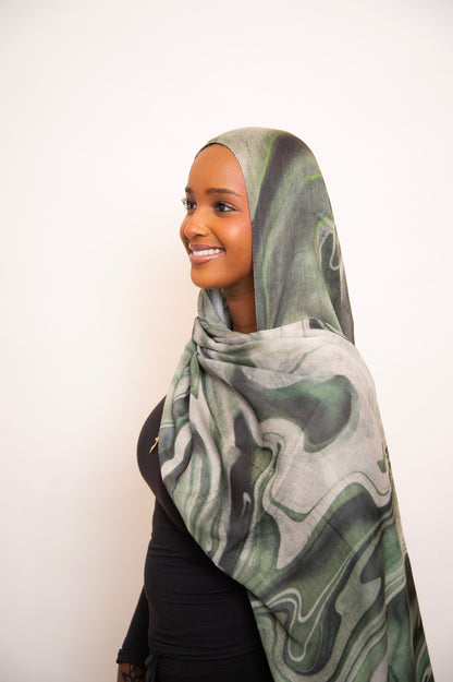 Modal Bamboo Print Hijab